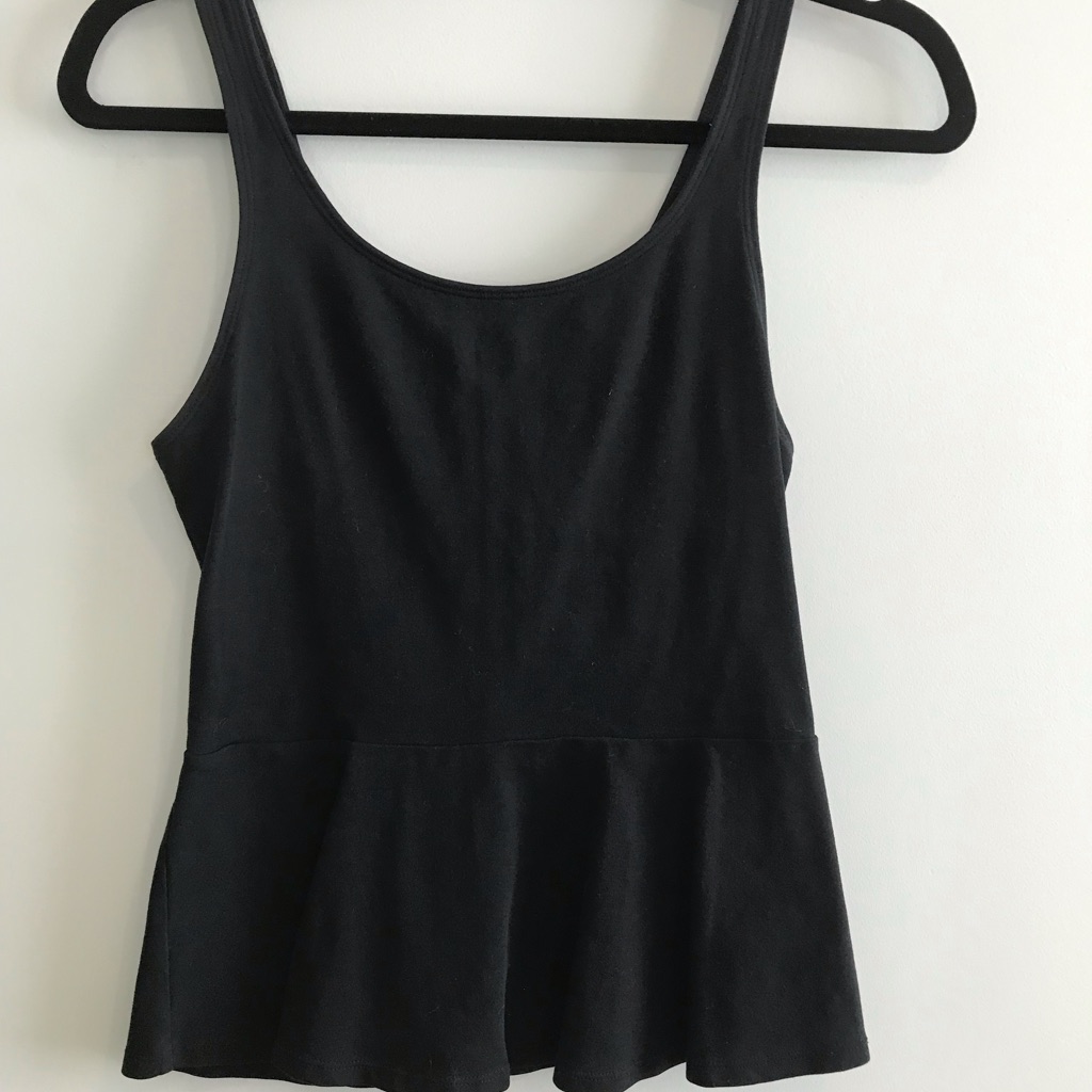 Peplum Black Tank By Express